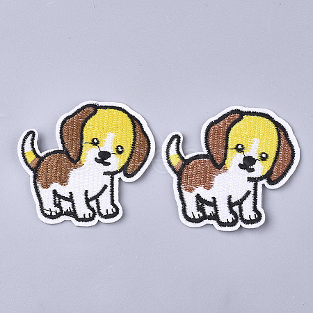 Puppy Computerized Embroidery Cloth Iron On Patches X-FIND-T030-086-1