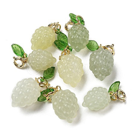 Natural Xiuyan Jade Grapes Pendant Decorations G-R489-08G-1