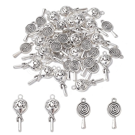 40Pcs 2 Styles Tibetan Style Alloy Pendants TIBEP-YW0001-78-1