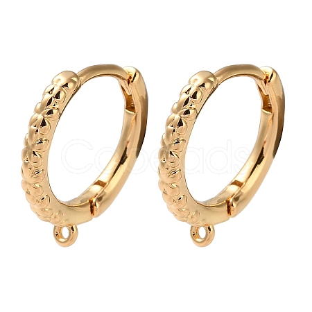 Brass Hoop Earrings Findings KK-B105-02G-1