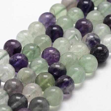 Natural Fluorite Bead Strands G-D840-56-6mm-AB+-1