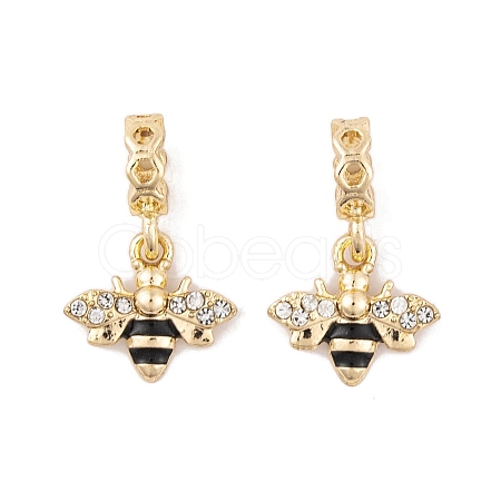 Rack Plating Alloy Crystal Rhinestone European Dangle Charms FIND-C055-26G-1