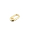 Alloy Spring Ring Clasps, Oval, Light Gold, 33x17mm