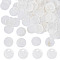 SUNNYCLUE 100Pcs Capiz Shell Pendants, Flat Round Charm, WhiteSmoke, 20~20.5x0.5~1.5mm, Hole: 1.4mm