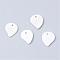 Freshwater Shell Pendants, White, 15.5~17x12.5~13.5x2mm, Hole: 1.5mm