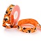 Polyester Grosgrain Ribbon, Single Face Printed, for Halloween Gift Wrapping, Party Decoration, Halloween Themed Pattern, Orange, 1 inch(25mm), 100 yards/roll(91.44m/roll)