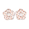 Transparent Printed Acrylic Beads, Flower, Coral, 26x27x5mm, Hole: 1.6mm