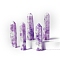 Tower Natural Amethyst Home Display Decoration, Healing Stone Wands, for Reiki Chakra Meditation Therapy Decors, Hexagonal Prism, 50~60mm