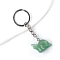 Green Aventurine with Metal Keychain, Snail, 7cm