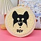 Dog Pattern Punch Embroidery Beginner Kits, including Embroidery Fabric & Hoop & Yarn, Punch Needle Pen, Instruction, Black, 28x26x2cm