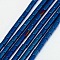 Electroplate Non-magnetic Synthetic Hematite Beads Strands, Column, Grade A, Blue Plated, 2.75x2mm, Hole: 1mm, about 135pcs/strand, 16 inch