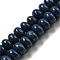 Dyed Synthetic Turquoise Beads Strands, Rondelle, Midnight Blue, 6x4mm, Hole: 1mm, about 86pcs/strand, 15.75 inch(40cm)