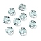 K9 Glass Imitation Austrian Crystal Beads, Faceted, Flat Round, Aquamarine, 12x8mm, Hole: 1mm