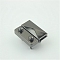 Zinc Alloy Twist Bag Lock Purse Catch Clasps, for DIY Bag Purse Hardware Accessories, Gunmetal, 3.5x4.3cm