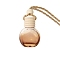 Empty Glass Perfume Bottle Pendants with Wood Cap, Aromatherapy Fragrance Essential Oil Diffuser Bottle, Car Hanging Decor, Coffee, 5x3.5cm, Capacity: 10ml(0.34fl. oz)