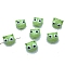 Polymer Clay Beads, Cats, Lime Green, 16mm