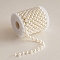 Christmas Plastic Pearl Beaded Garland for DIY Christmas Tree Ornaments, Beige, 8mm, 5m/roll