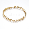 304 Stainless Steel Chain Anklets X-AJEW-I039-03G-1
