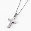 304 Stainless Steel Pendant Necklaces NJEW-O112-03-4