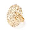 Adjustable Brass Filigree Ring Setting Components KK-L054-02-1