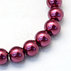 Baking Painted Pearlized Glass Pearl Round Bead Strands HY-Q003-10mm-72-2