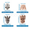 Fashewelry 32Pcs 16 Styles Tibetan Style Alloy Beads FIND-FW0001-13-14