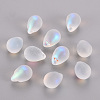 Transparent Spray Painted Glass Charms GLAA-T016-37-C01-1