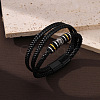 Imitation Leather Cord Multi-strand Bracelets for Men PW-WGD2A27-03-2