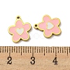 304 Stainless Steel Enamel Charms STAS-L022-017G-3
