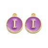 Golden Plated Alloy Enamel Charms ENAM-Q437-12I-1