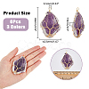SUPERFINDINGS 2 sets 6 Styles Resin Big Pendants Set FIND-FH0006-12-2