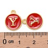 Golden Plated Alloy Enamel Charms ENAM-S118-03Y-3