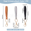 3Pcs 3 Colors PU Leather Keychains KEYC-GO0001-01-2