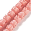 Synthetic Coral Flower Rose Beads Strands CORA-U001-01A-02-1