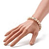 Energy Natural Fossil Stretch Bracelet for Men Women BJEW-JB06695-02-3