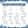 WADORN 80Pcs 8 Styles 304 & 201 Stainless Steel Stamping Blank Tag Pendants STAS-WR0001-11-2