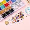 5 Colors Flat Round Acrylic Letter Beads DIY-YW0002-54-9