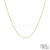 Gold Plated Stainless Steel  Cable Chain Necklace  BK0244-1-1