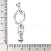 Brass Micro Pave Clear Cubic Zirconia Fold Over Clasps KK-H480-26P-3