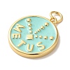 Brass Enamel Pendants KK-U027-17G-06-2