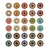 Yilisi 300Pcs 15 Style Flower Shape Rhinestone Buttons RB-YS0001-02-2