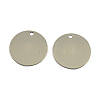 201 Flat Round Stainless Steel Tag Pendants X-STAS-S020-1