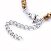 Electroplate Glass Beaded Necklaces NJEW-JN02793-04-3
