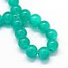 Baking Painted Imitation Jade Glass Round Bead Strands DGLA-Q021-8mm-07-2