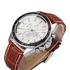 Stainless Steel Leather Wrist Watch WACH-A002-07-3