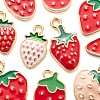 100Pcs 10 Style Light Gold Alloy Enamel Pendants ENAM-LS0001-66-4