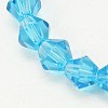 Half-Handmade Transparent Glass Beads Strands GB6mmC19-1