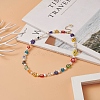 Natural Pearl & Millefiori & Brass Beaded Necklace for Women NJEW-JN04177-01-2