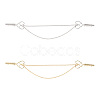 2Pcs 2 Colors Double Scissor Shape Hanging Chain Brooch JEWB-GO0001-02-3