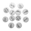 12Pcs 6 Style 304 Stainless Steel Pet Pendants STAS-CJ0001-139-3